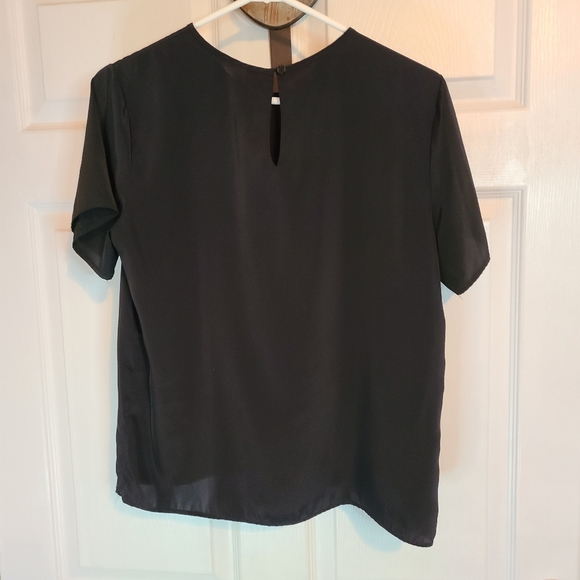 (572) Penbroke Lane Woman's Short Sleeve Blouse, Size: Small Color: Black - Picture 12 of 12
